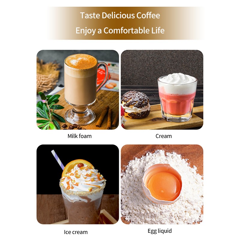 Poruis Electric Milk Foam Mixer Egg Beater Electric Milk Frother Kitchen Coffee Egg Stirring Tools
